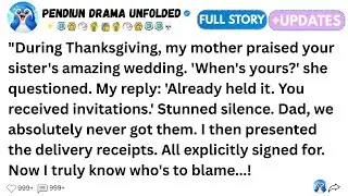 [FULL STORY] During Thanksgiving, my mother praised your sister's amazing wedding ...!