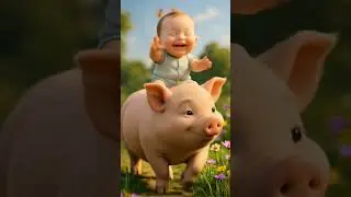 Ai Cute Baby and pig animation Cartoon #ai #funny #animatedcartoon