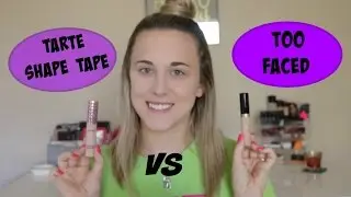 Too Faced Concealer VS Tarte Shape Tape Concealer!! HUGE Difference | Beauty.ByTay