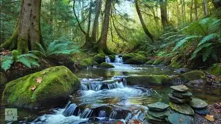 Waterfall medium water flow sound for relaxation sleep. Calming Waterfall White Noise for Sleeping.
