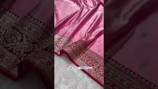 🛍️Beautiful light pink colour mashru silk banarasi saree 💕#saree #shorts #wedding