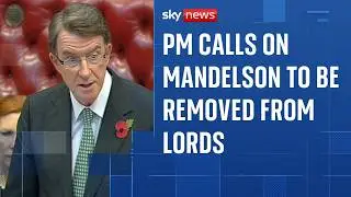 Prime minister calls on Mandelson to be removed from Lords over Epstein revelations