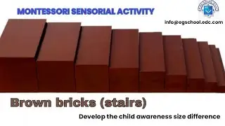 Montessori activity BROWN BRICK.. develop the child awareness size difference #enjoyingeverydaylife