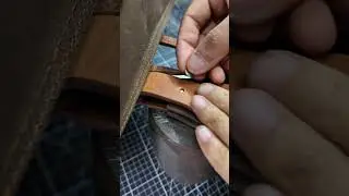 How to use brass rivets #leather #bag #brass #shorts#copper #rivet #leathercraft #diy #bagmaking