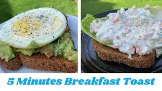 Breakfast Toast |Healthy Breakfast Ideas in 5 minutes | Yogurt Toast|Avocado Toast