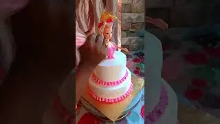 Two tier doll cake design ❤️ #ytshorts #cake #vairalvideo #shortfeed
