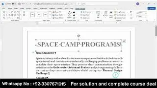 Exp25 Word Chapter 2 Cumulative &ndash; Space | Pearson MyLab Word Grader (100%)