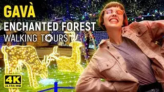 4K Gav&agrave; (Catalonia, Spain) The Enchanted Forest Walking Tour &bull; December 2022