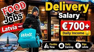 FOOD Delivery Part-time Jobs in Latvia🇱🇻 |Earning €150Day Wolt Food  job for students #vlog #latvia