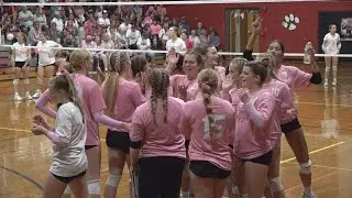 Tri-Valley Volleyball Seniors Pulling Double Court Duties During Homecoming