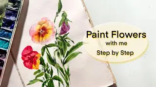 Loose Watercolor Floral Study in a Sketchbook | Full Process Demo
