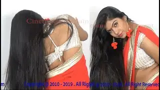 Bridal Red Saree Video Shoot with Long Hair Model Urvashi | Part 2 | Saree Fashion | Hair Fashion