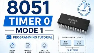  Microcontroller 8051: Timer0 Mode1 Programming Tutorial  @techaj6987 