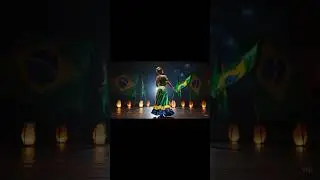 Graceful Brazilian Traditional Dance | Cultural Performance with the Brazil Flag in 8K