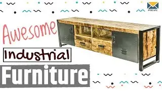 Vintage Industrial Furniture | Industrial Dining Table | Industrial Vintage Cabinet | #VBCrafts
