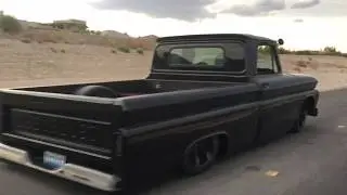 Custom 66 C-10 accuair, porterbuilt suspension, lexani wheels, LS motor, laying frame.