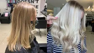 Мелирование по всей голове с помощью мелирования корней/тени для корней | Ленточное наращивание волос LADYLUX