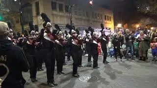 Atkins High School Marching Band at Winston Salem Holiday Parade 2021