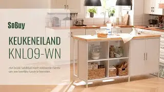 SoBuy Keukeneiland丨Keukenkast丨Bar tafel丨Eetkamerkast丨KNL09-WN
