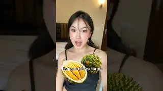 Trying freeze dried durian for the first time 😮 #thailandsnacks #thailand #durian #durianchallenge