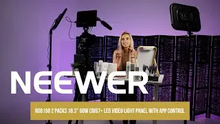 Introducing Neewer RGB168 2 Packs 18.3&rdquo; 60W CRI97+ LED Video Light Panel with App Control