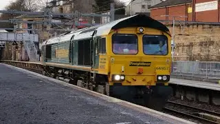 Freightliner 66957 working 0Z23 through Springburn (3/2/16)