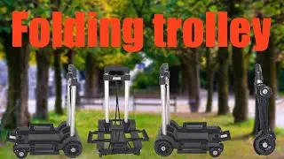 Folding Trolley Luggage Cart with 4 Wheels Lightweight Collapsible and Portable Dolly for Travel