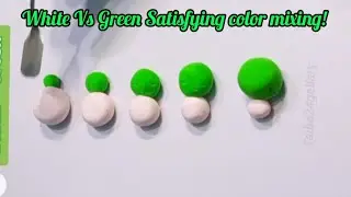 White + Green= ? Wow! Amazing Satisfying Color Mixing!Surprising Color Recipes #colormixing #tapping