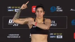 Ketlen Vieira and Sijara Eubanks - Official Weigh-ins - (UFC 253: Adesanya vs. Costa) - /r/WMMA