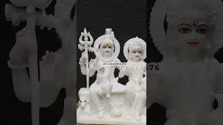 Marble Shiv Parivar Murti - Shiv Parivar Statue a Gauri Shankar murti - Marble Shiv Parvati Statue