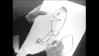 Jim Henson drawing with his right hand