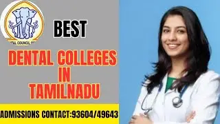 Best BDS colleges in Tamilnadu(NIRF Based)