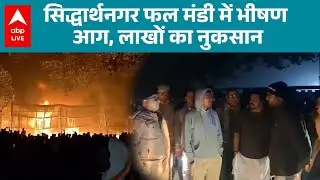 UP News: Siddharthnagar फल मंडी में भीषण आग, लाखों का नुकसान ABPLIVE