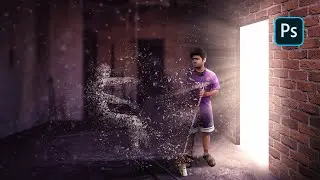dispersion effect photoshop manipulation tutorial | FREE PSD FILE