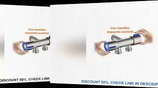 1 Inlet and 2 Outlet Dual Control Handle Stainless Steel Angle Valve, Suitable for Low Floors below