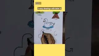Easy drawings with letter G/Alphabets#shorts#drawing#creative#art#viralshort#viralshorts#creativity