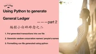 How to use python to generate random transaction and format a general ledger
