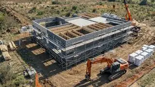 Minimalist Bungalow: Drone-View Construction From Raw Land to Finished Home