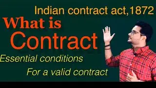 What is contract| Essential conditions for a valid contract|Hindi| Chitra law academy