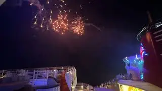 🎉Pirate Night Fireworks on the Disney Wish 🏴&zwj;☠️ |