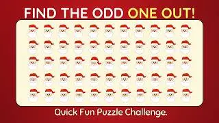 Find The Odd One Out - Christmas Quiz | Easy, Medium, Hard Levels Emoji Quiz 3