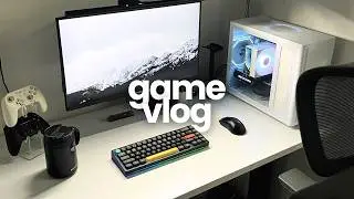gaming vlog 🎮 | new keyboard, chill gaming at home (NuPhy Halo65 v2)☁️