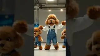 Denim Overall Dog Family Dance 🐶💙