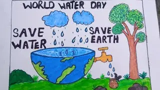 Save water drawing easy and beautifulSave water save earth drawing competition 