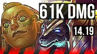 ILLAOI vs NASUS (TOP) | 61k DMG, 800+ games | EUW Diamond | 14.19