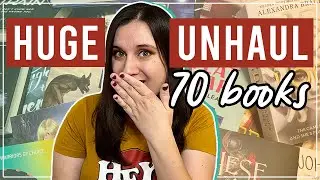 HUGE END OF YEAR UNHAUL 📦 Unhauling 70 Books