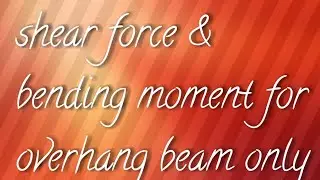 Calculation Of Shear Force And Bending Moment For Overhanging Beam  Point Load, UDL cases