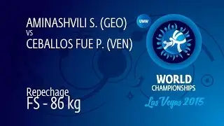 Repechage FS - 86 kg: S. AMINASHVILI (GEO) df. P. CEBALLOS FUE (VEN), 5-3