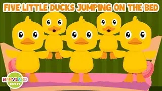 5 Little Ducks Jumping On The Bed | Best Kids Songs | Nanyland Rhymes for Children