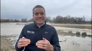 Secretary Crowfoot visits Fremont Weir outside of Sacramento after February 2024 storms.